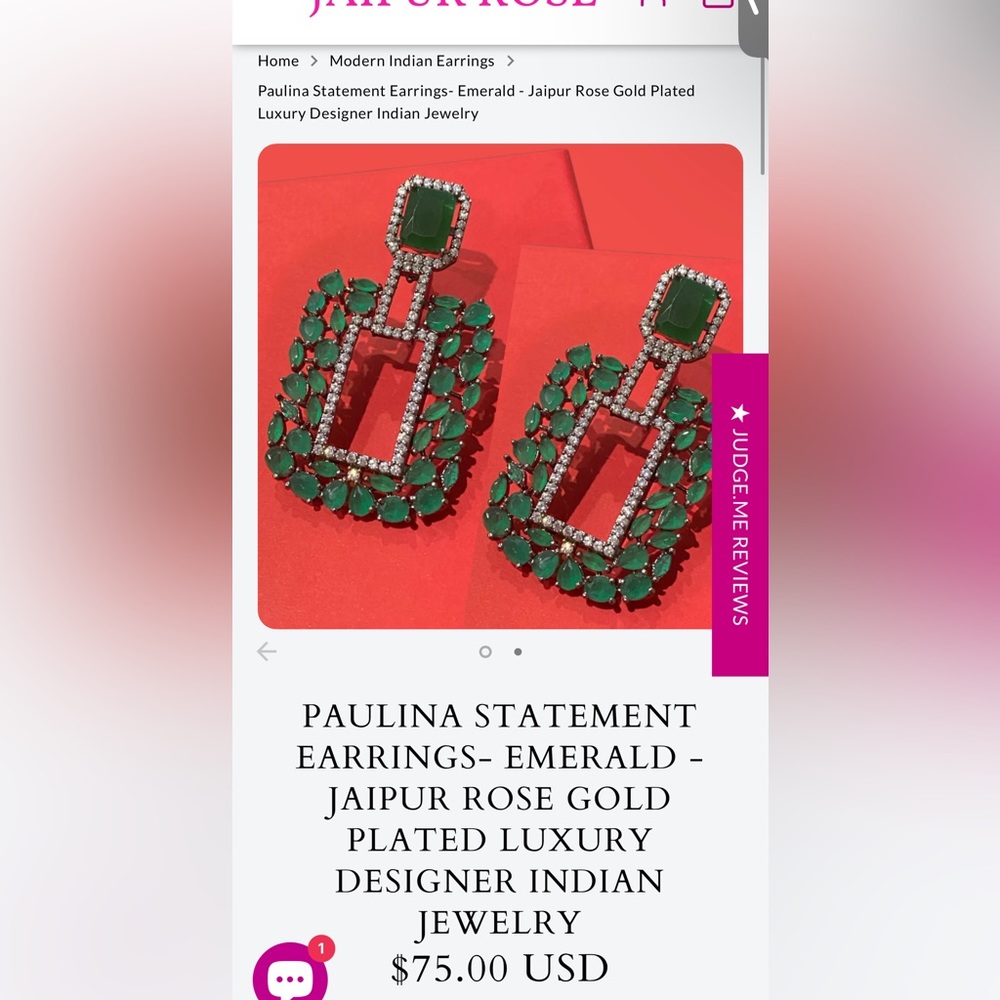 Jaipur Rose Perlina Statement Earrings